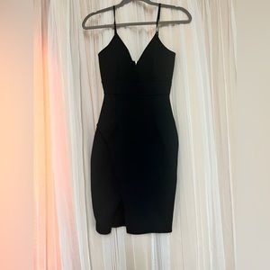 Textured Short Black Dress- Size Small